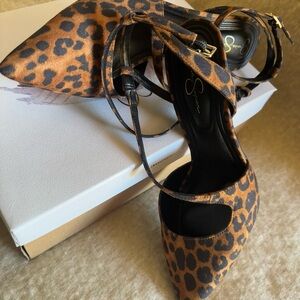 Seychelles Leopard Print Strappy Heels